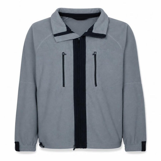 Adidas Men's Grey Softshell Fleece Jacket Size M Full Zip Sportswear