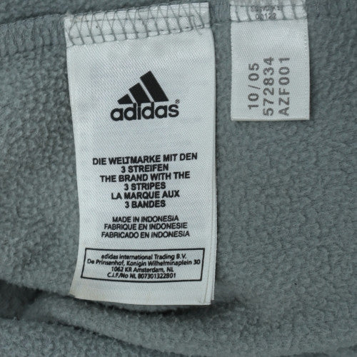 Adidas Men's Grey Softshell Fleece Jacket Size M Full Zip Sportswear