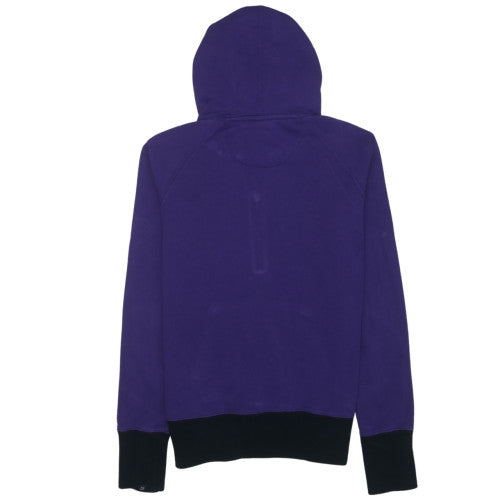 Nike Womens Purple 1/2 Zip Hooded Sweatshirt Size L Cotton