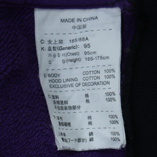 Nike Womens Purple 1/2 Zip Hooded Sweatshirt Size L Cotton
