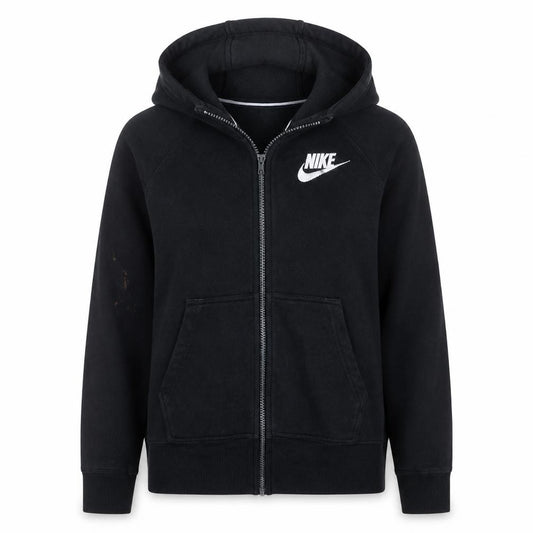 Nike Womens Black Full Zip Hoodie M Logo Graphic Style