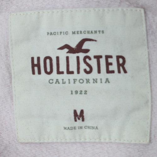 Hollister Women Pink Grey Colourblock Logo Sweatshirt M Regular Fit