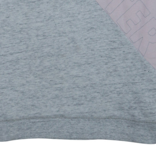 Hollister Women Pink Grey Colourblock Logo Sweatshirt M Regular Fit