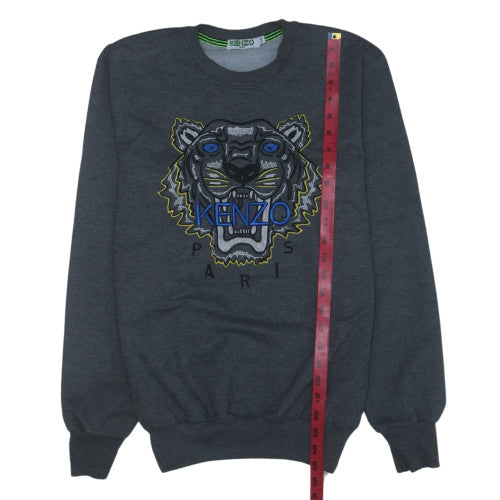 Kenzo Men’s Grey Embroidered Tiger Sweatshirt XXL Pullover