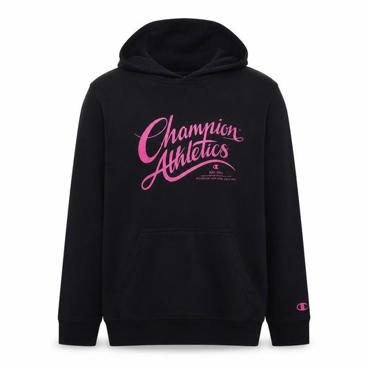 Champion Mens Black XL Pullover Hoodie Graphic Logo Sweatshirt