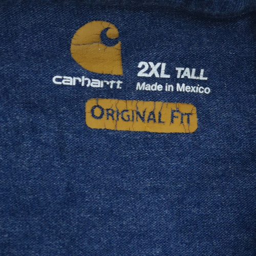 Carhartt Men's Blue 2XLT Original Fit Logo T-Shirt