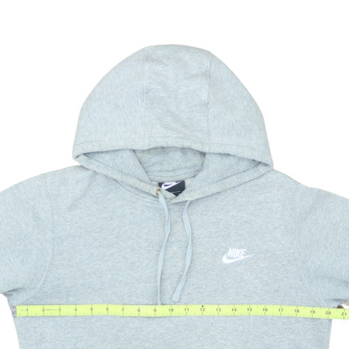 Nike Men’s Grey Pullover Hoodie S Regular Fit Fleece Logo Sportswear
