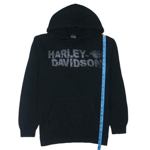 Harley-Davidson Men's Black Pullover Hoodie L Graphic Fleece Sweatshirt