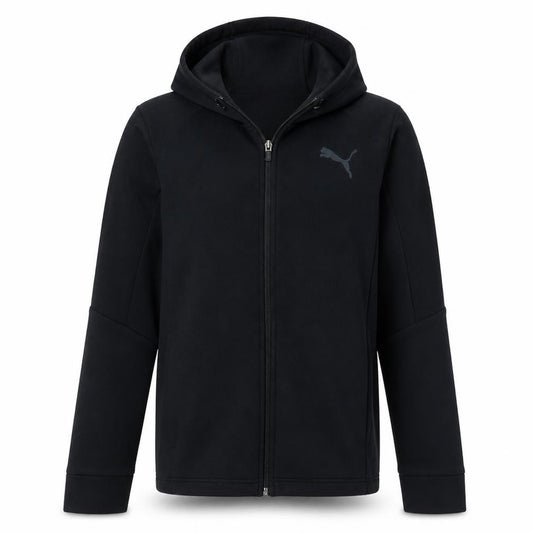 Puma Men's Black Full Zip Hoodie Size L Fleece Sportswear