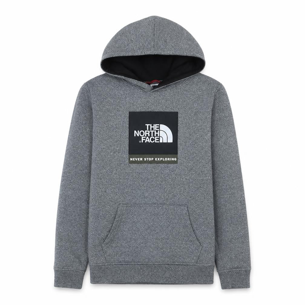 The North Face Boys Grey XL Pullover Hoodie with Logo Graphic