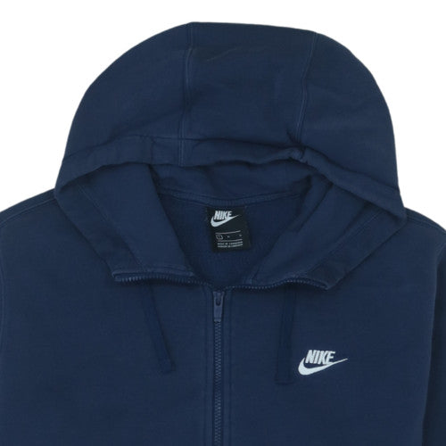 Nike Men's Blue Full Zip Hoodie L Fleece Sweatshirt