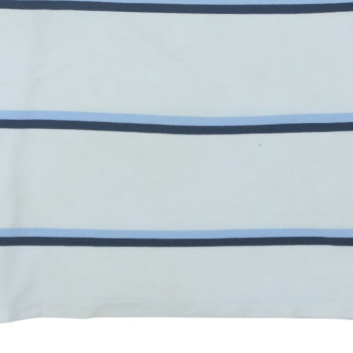 Polo Ralph Lauren Mens White Blue Striped Cotton Polo Shirt XXL