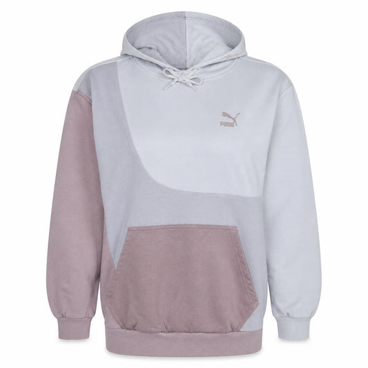 Puma Womens Multicoloured Pullover Hoodie Size M Colourblock Cotton