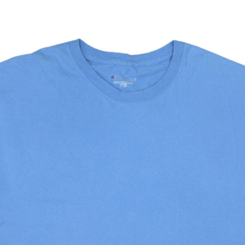 Champion Men's Blue 2XL Crew Neck Cotton T-Shirt