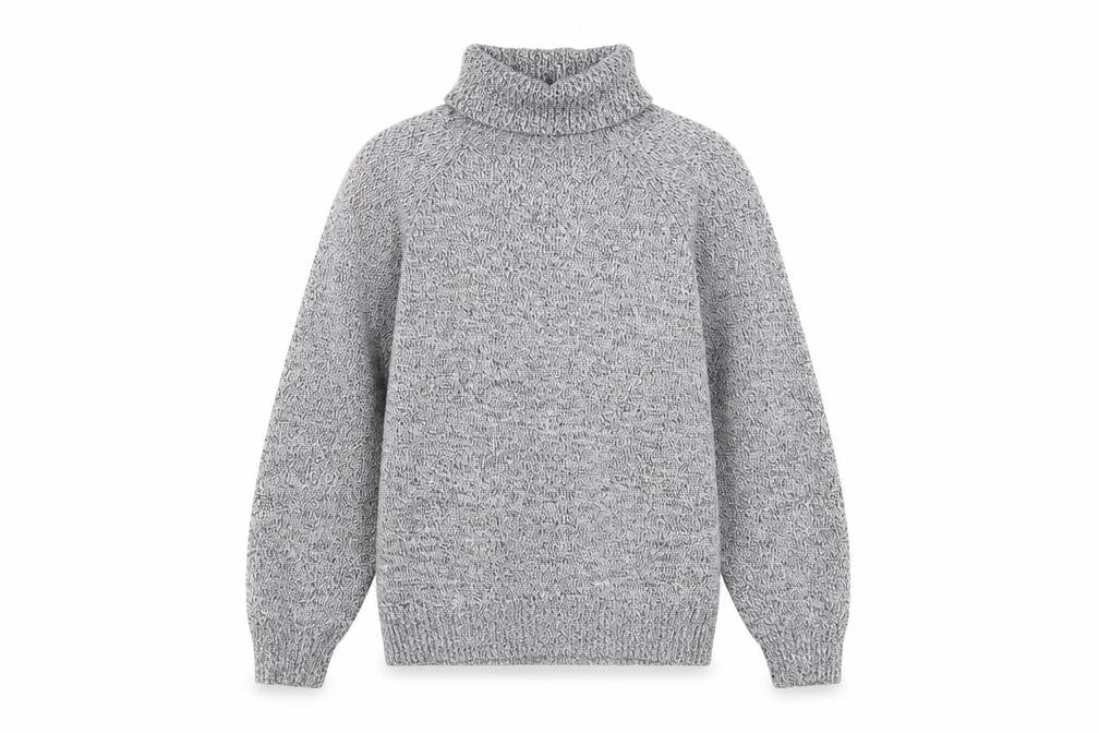 Karen Scott Women Grey Roll Neck Long Sleeve Cotton Jumper M
