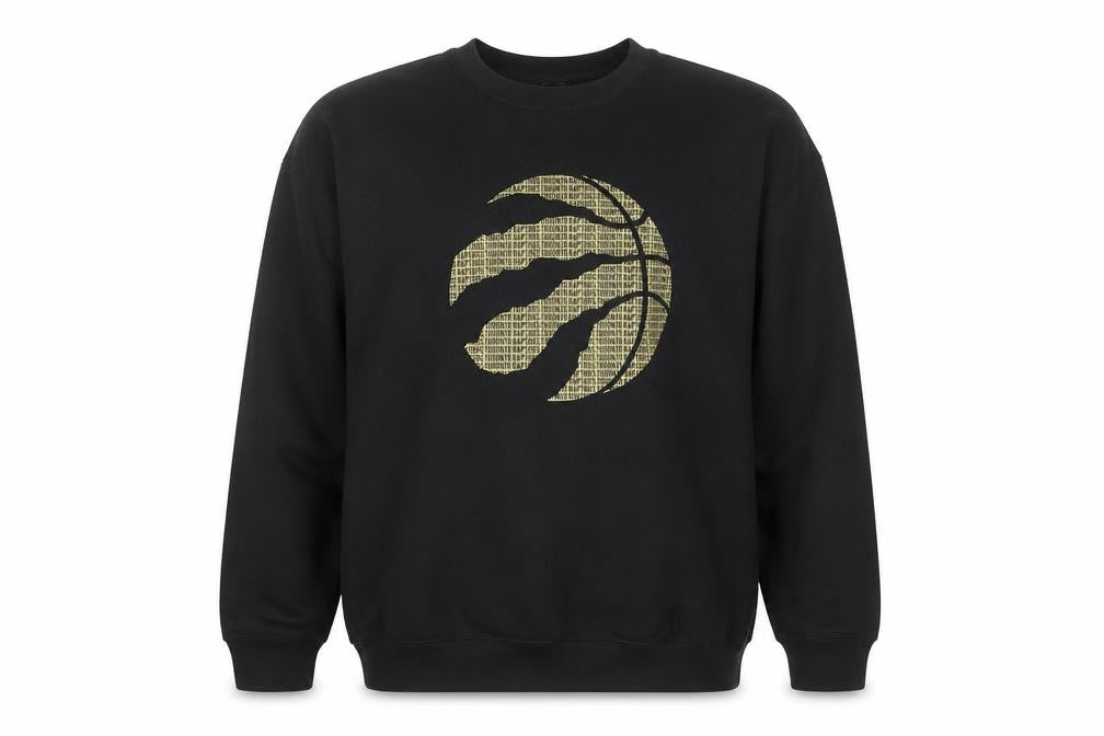 NBA Men's Black Toronto Raptors Logo Pullover Sweatshirt Size L