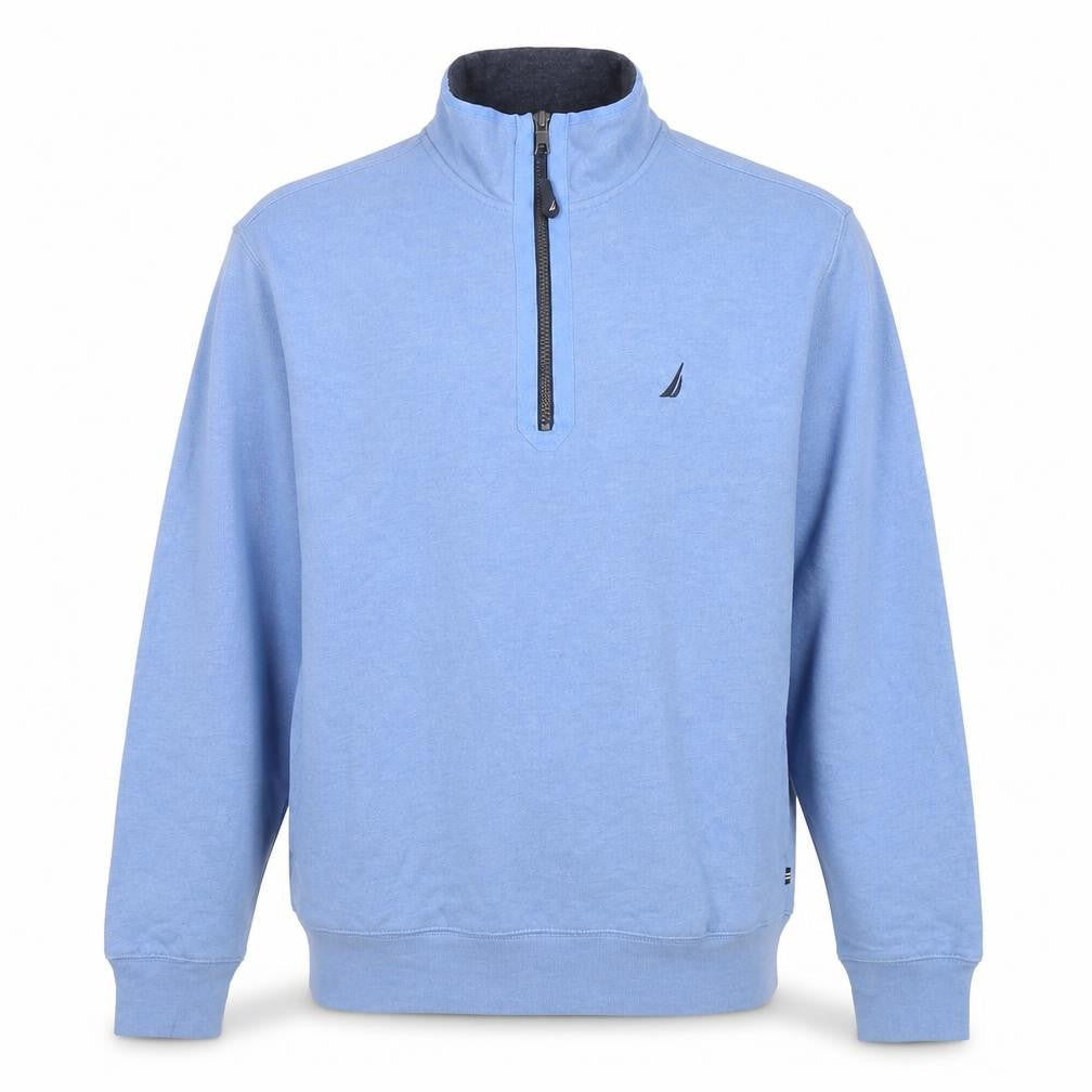 Nautica Men's Blue 1/4 Zip Fleece Sweatshirt M Regular Fit