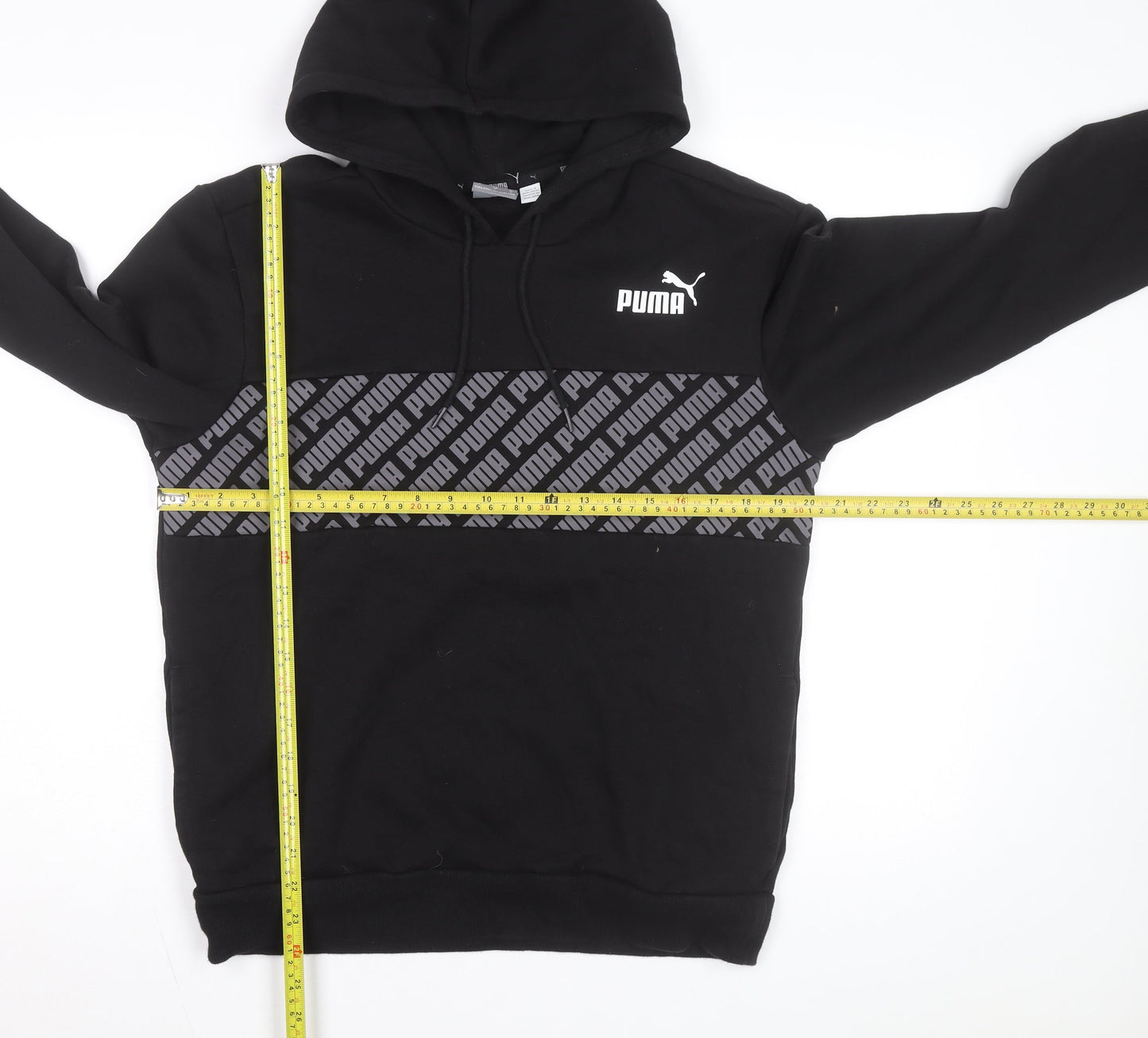 Puma Men's Black Pullover Hoodie Small Sportswear Fleece