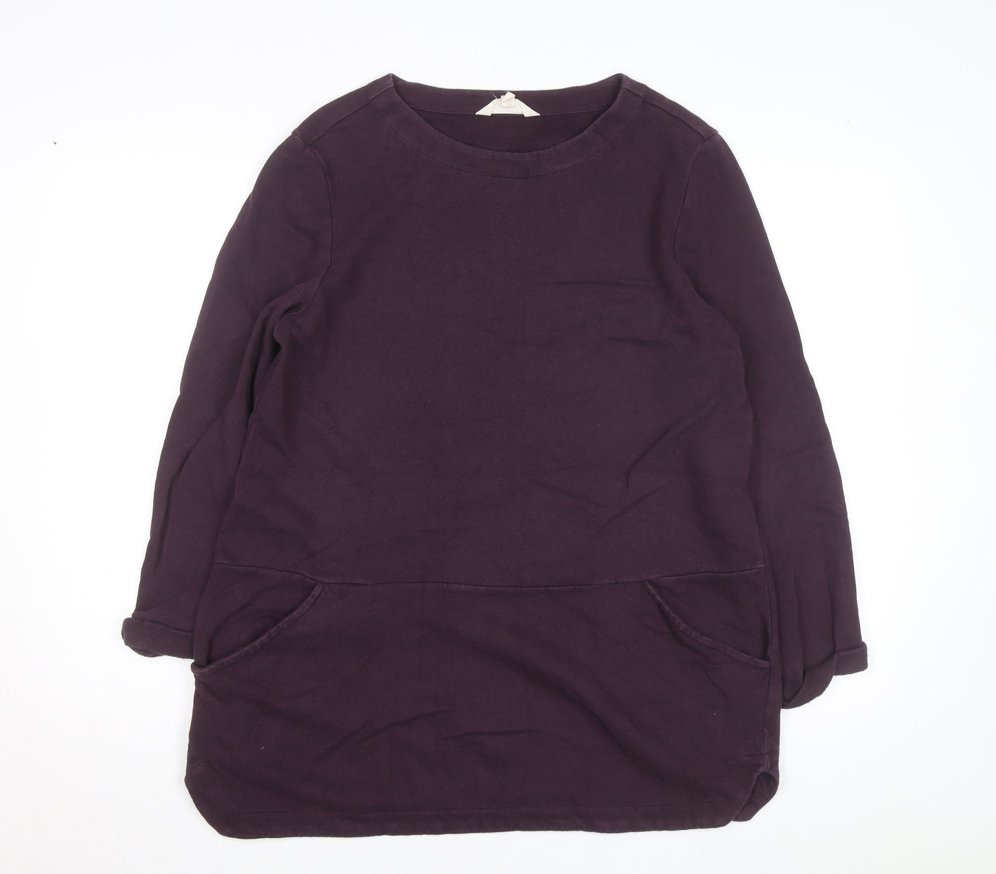 Seasalt Cornwall Women Purple UK 12 Tunic Sweatshirt Cotton Blend