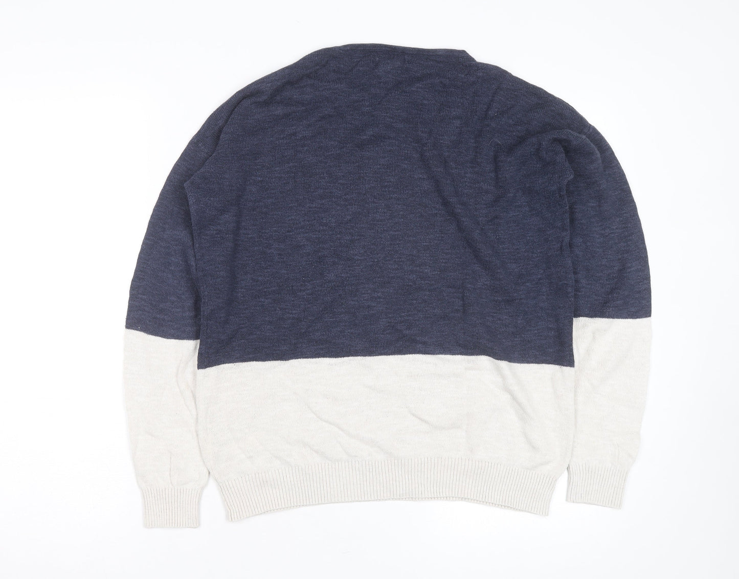 FatFace Men’s Blue Cotton Wool Pullover Jumper L