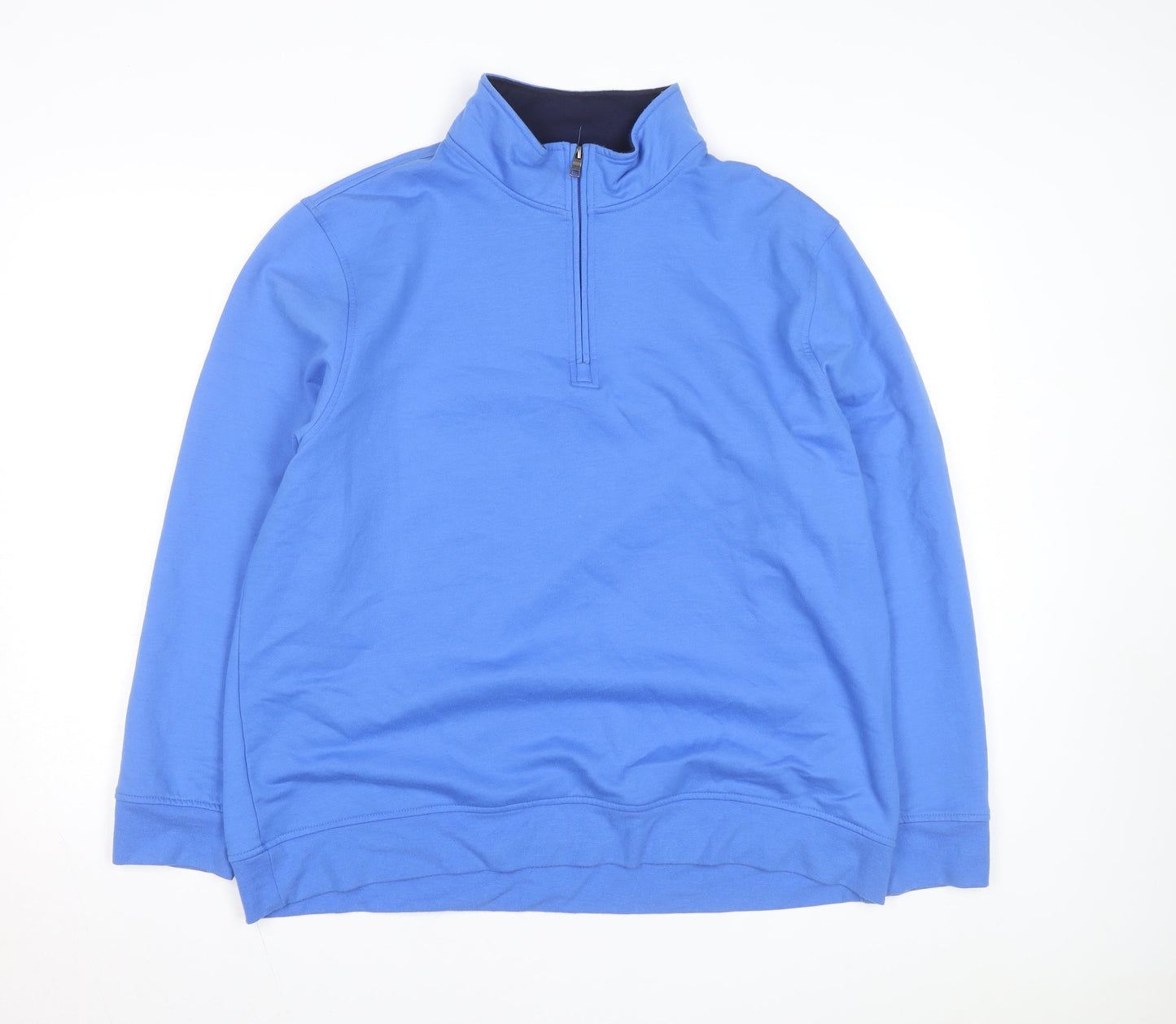 Club Room Men's Blue XL 1/4 Zip Fleece Pullover Sweatshirt