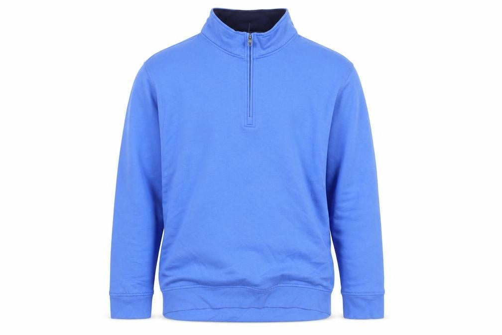 Club Room Men's Blue XL 1/4 Zip Fleece Pullover Sweatshirt