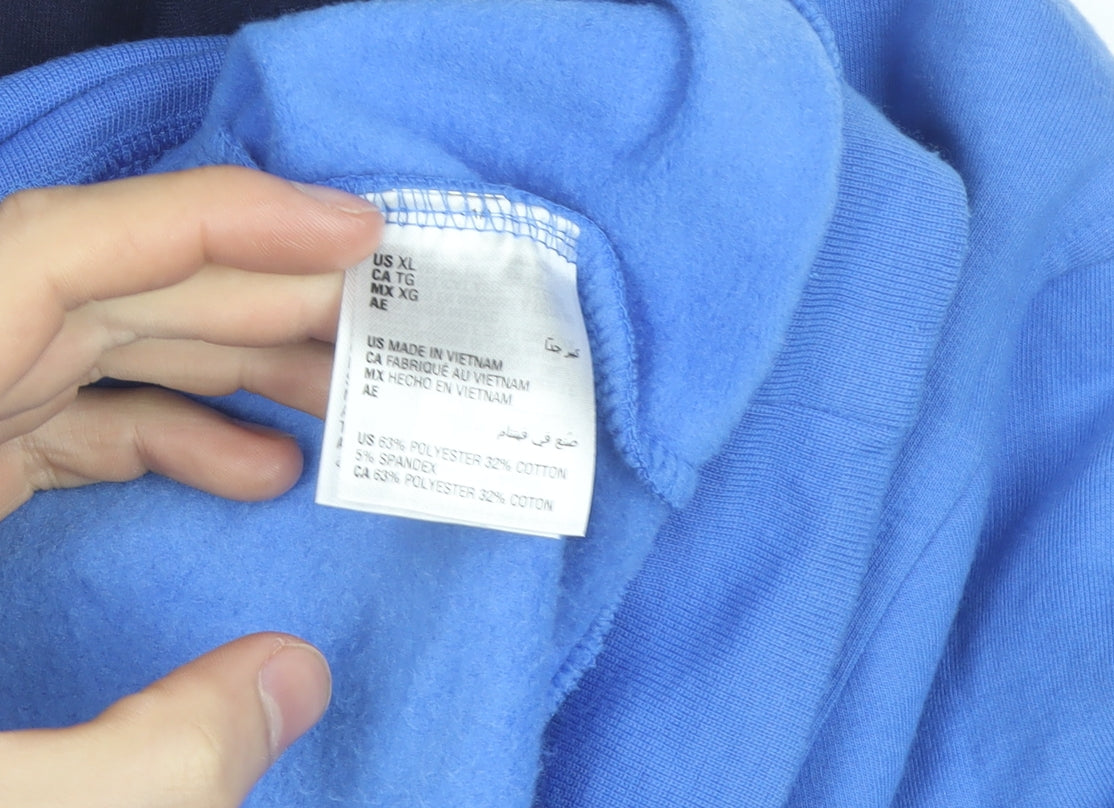 Club Room Men's Blue XL 1/4 Zip Fleece Pullover Sweatshirt