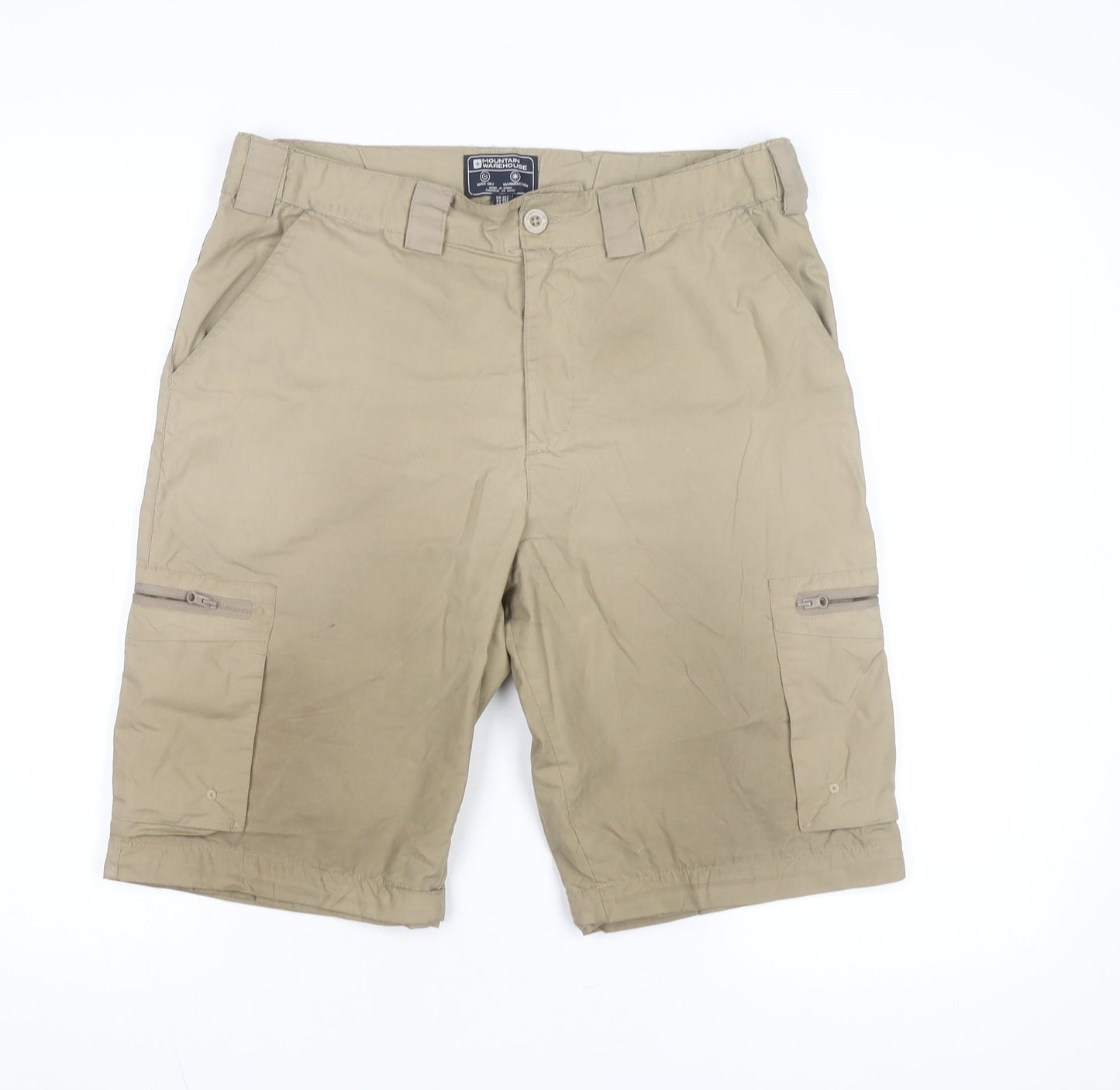 Mountain Warehouse Men’s Beige Cargo Shorts Size 32 Quick Dry Outdoor