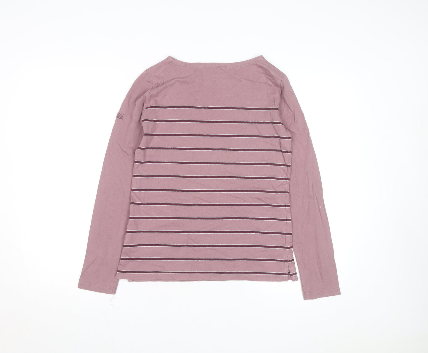 Regatta Women Pink Striped Long Sleeve Cotton Top UK 10