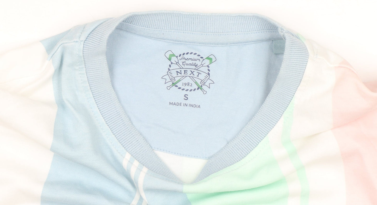 Next Men’s Multicoloured Striped Cotton T-Shirt Size S