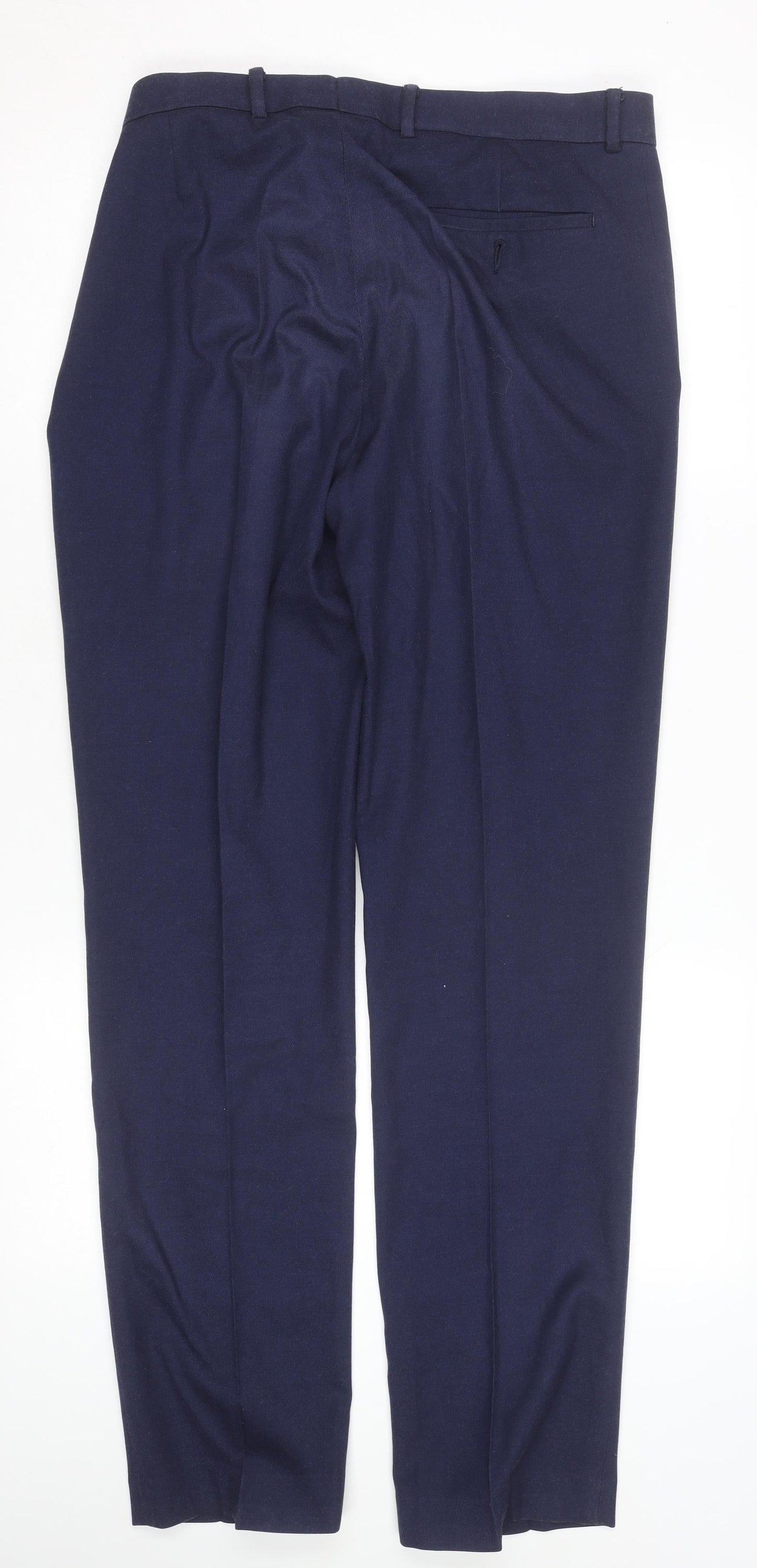 Marks and Spencer Men's Blue Slim Fit Chino Trousers 34W 31L