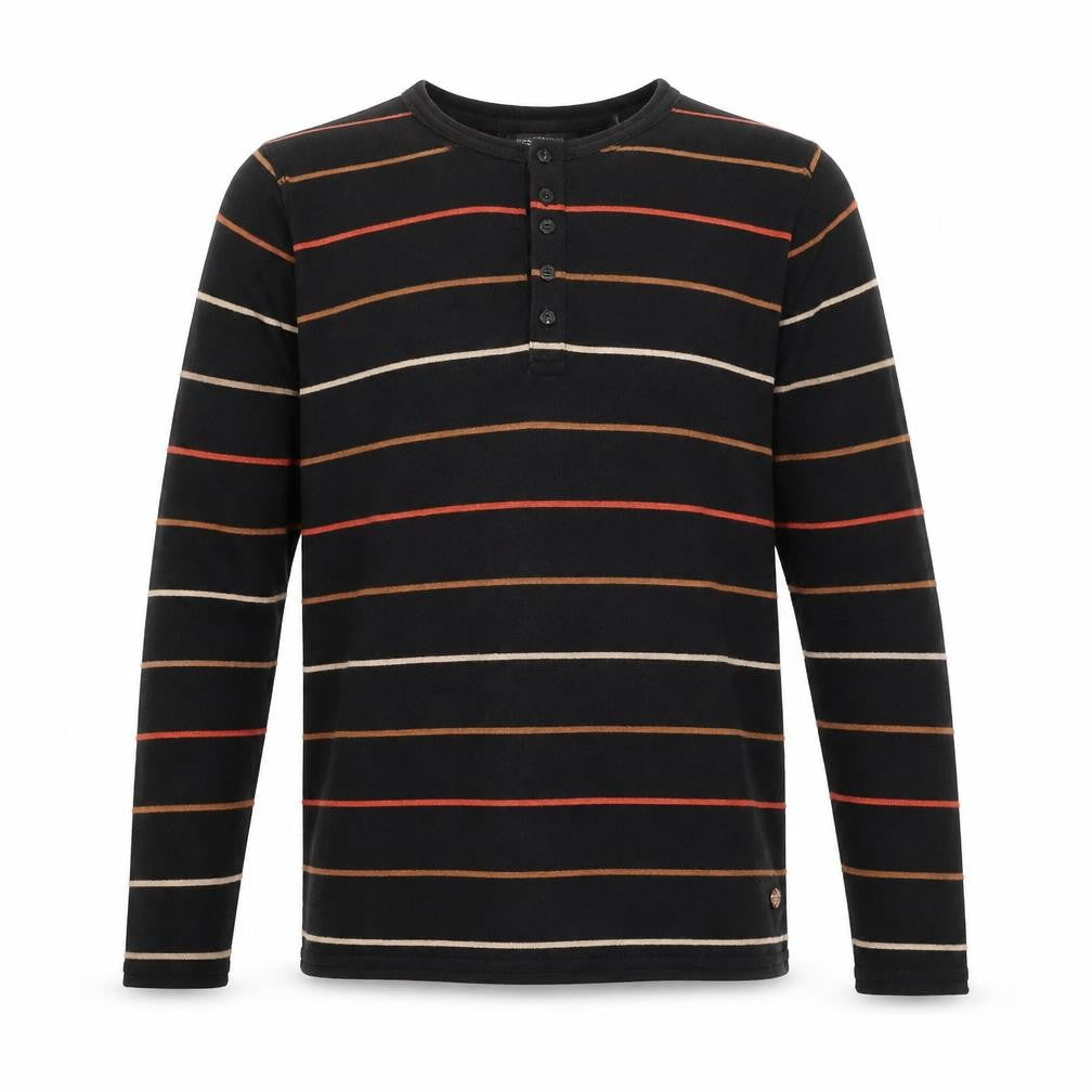 Scotch & Soda Men’s Black Striped Long Sleeve Cotton Top Size S