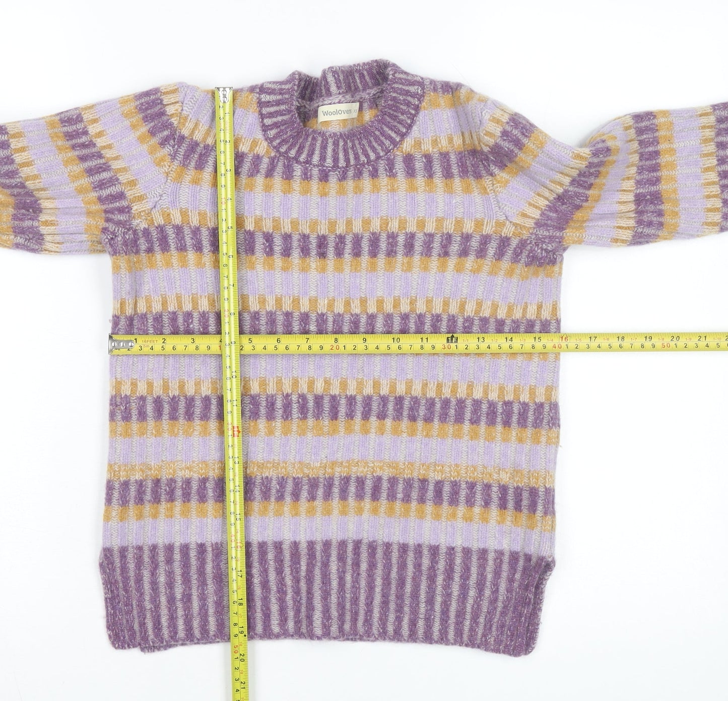 Woolovers Women's Multicoloured Striped Wool Blend Jumper XS