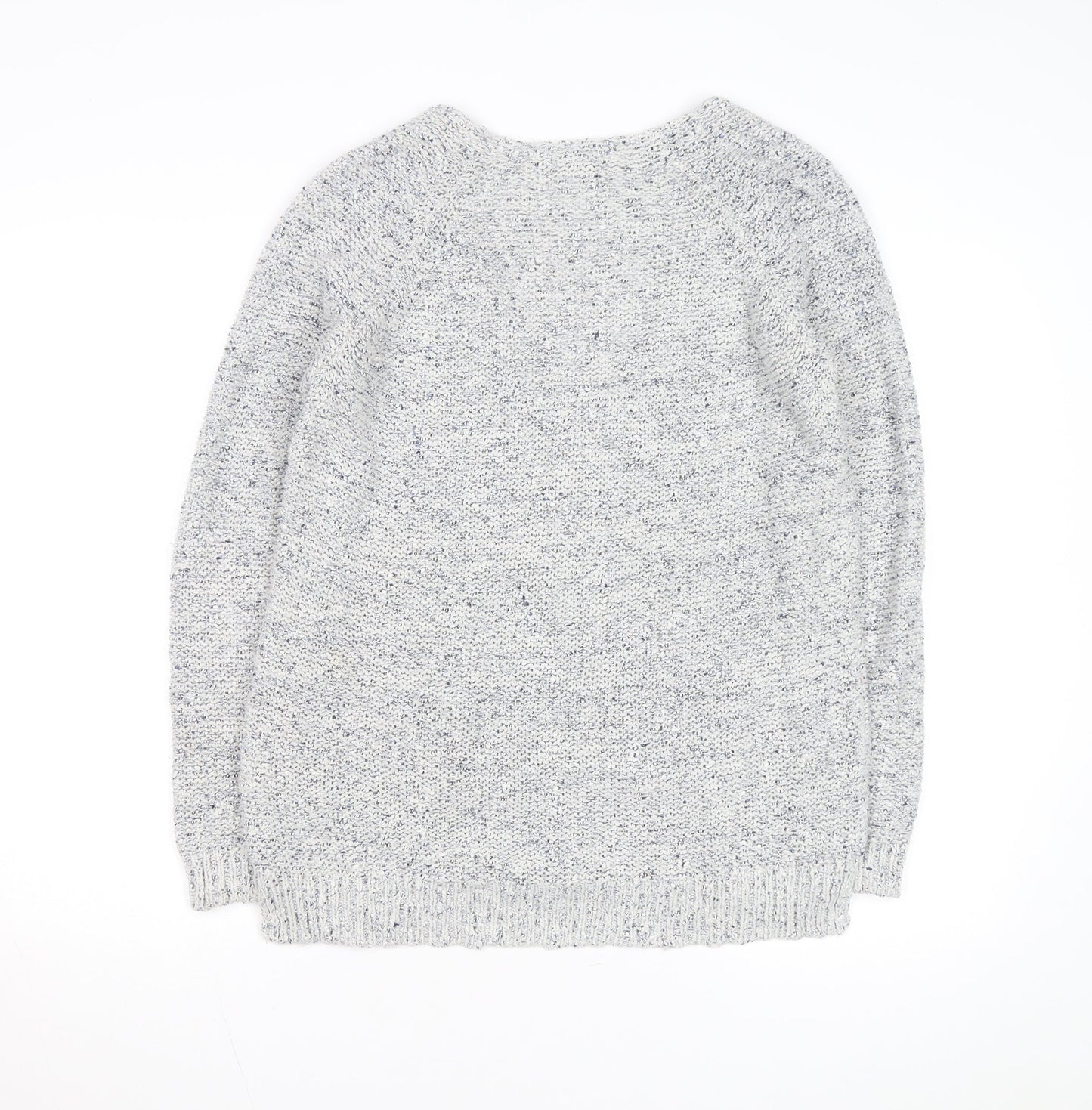 Marks and Spencer Women’s Grey V-Neck Full Zip Knit Cardigan Size 14