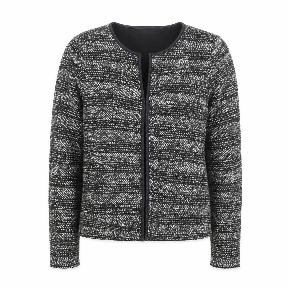 ESPRIT Womens Grey Knit Open Cardigan L Long Sleeve Casual