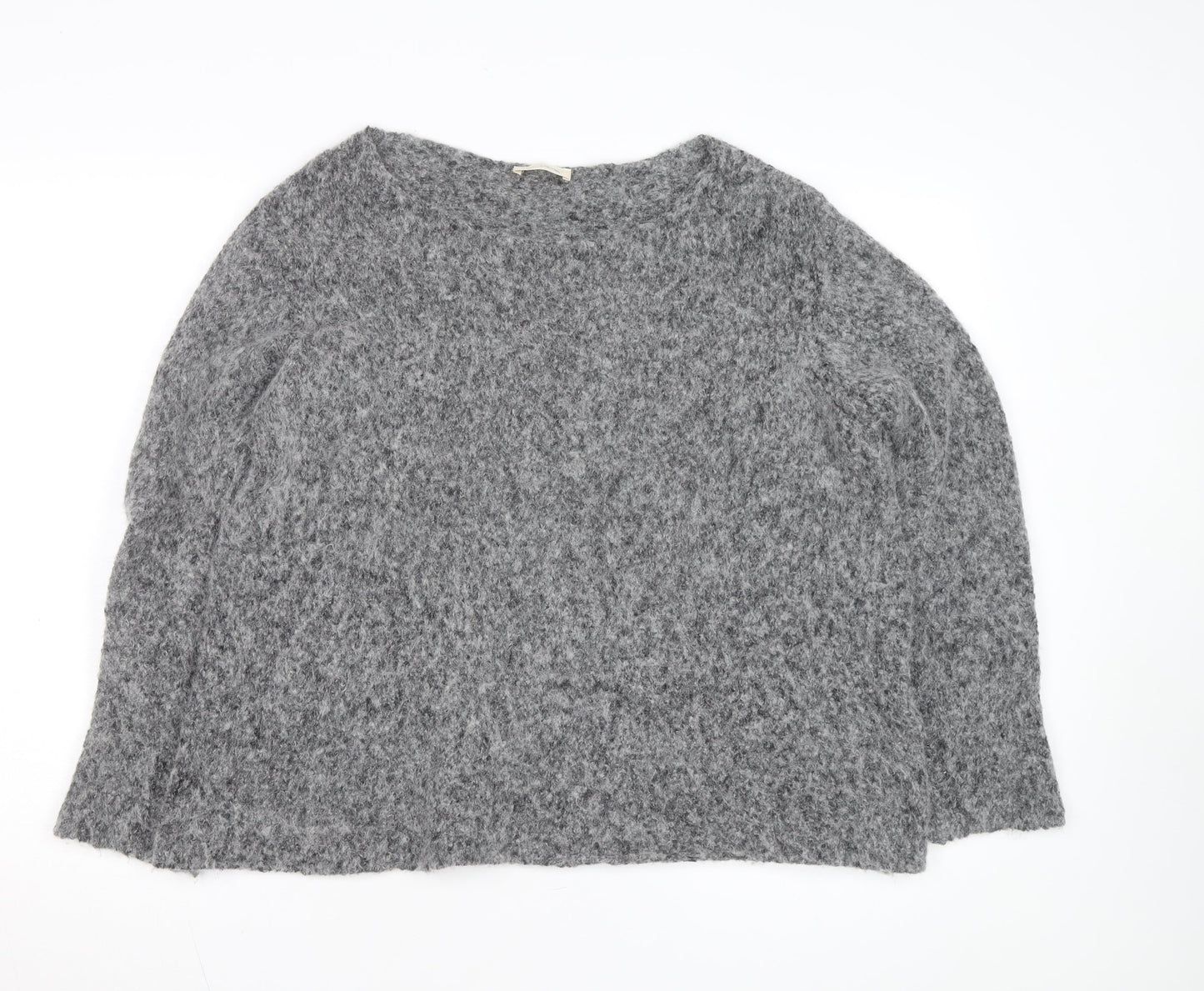 American Vintage Womens Grey Alpaca Wool Blend Relaxed Pullover Jumper L