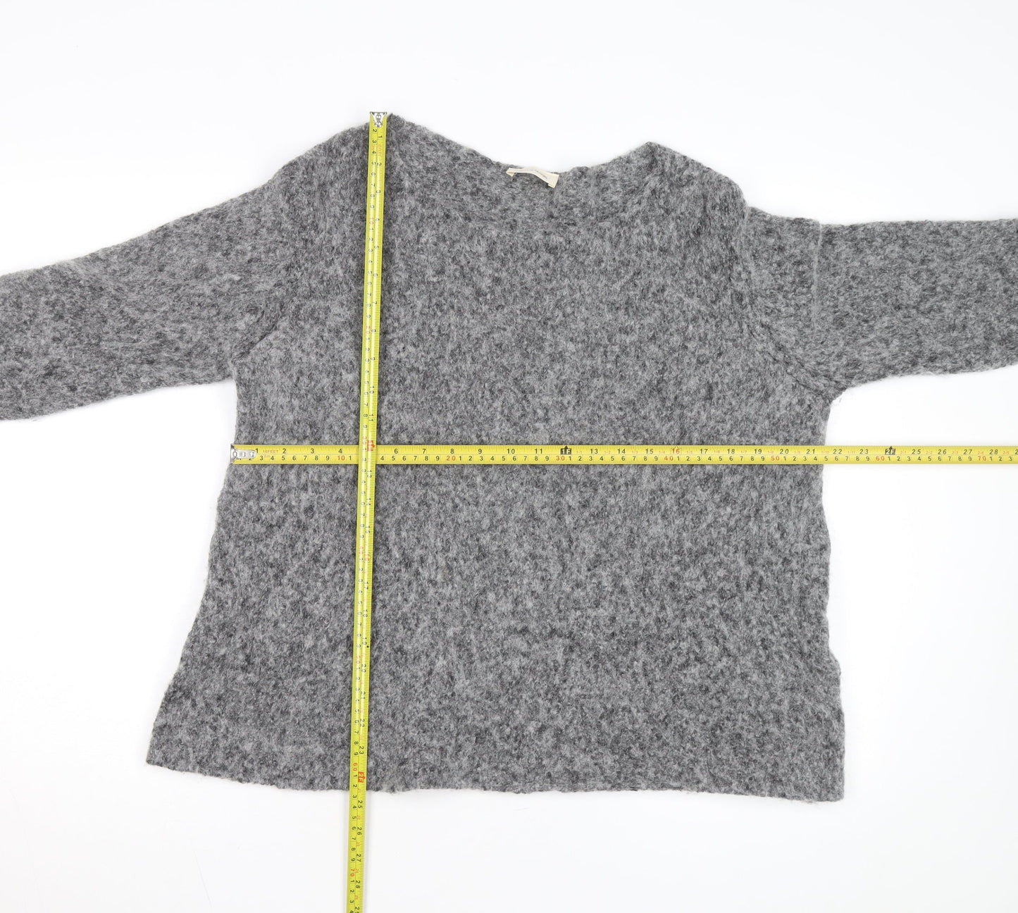 American Vintage Womens Grey Alpaca Wool Blend Relaxed Pullover Jumper L