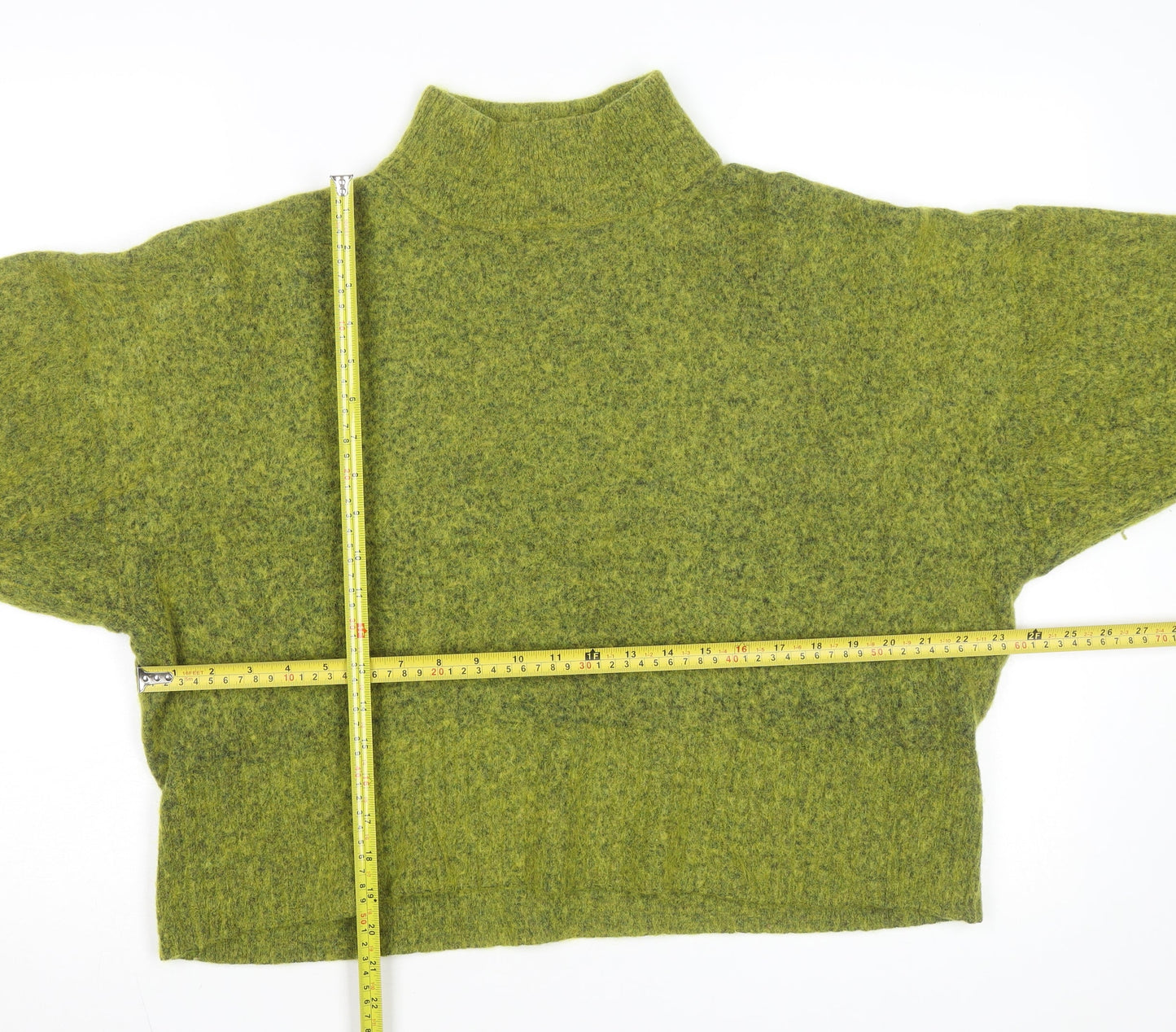 Marks and Spencer Women Green High Neck Wool Blend Jumper Size 22
