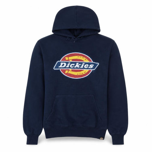 Dickies Men’s Blue Pullover Hoodie Small Graphic Logo Sweatshirt