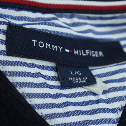 Tommy Hilfiger Men's Navy Blue Crew Neck Logo Sweatshirt Size L