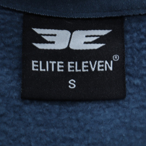 Elite Eleven Men’s Blue 1/4 Zip Collared Fleece Sweatshirt Size S
