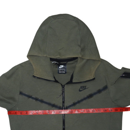 Nike Men's Green Full Zip Hooded Sweatshirt Size S