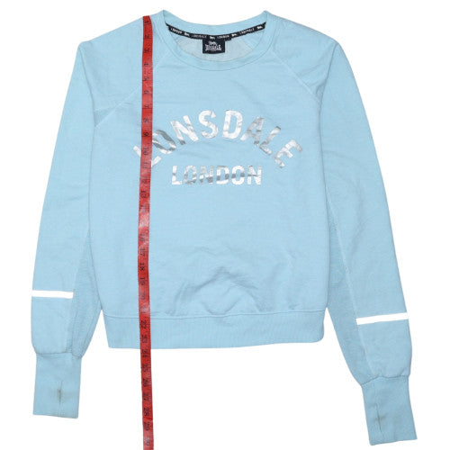 Lonsdale Women Blue Logo Crew Neck Sweatshirt Size 14