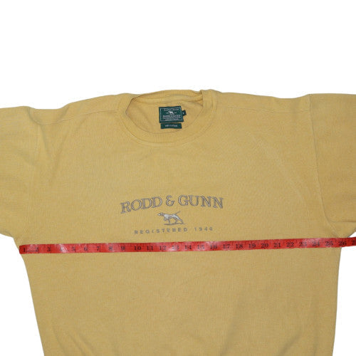 Rodd & Gunn Men's Yellow Cotton Crew Neck Sweatshirt M