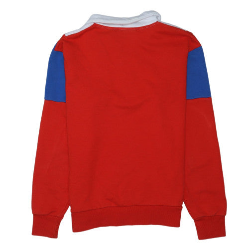 Ellesse Mens Red 1/2 Zip Colour Block Sweatshirt M Retro