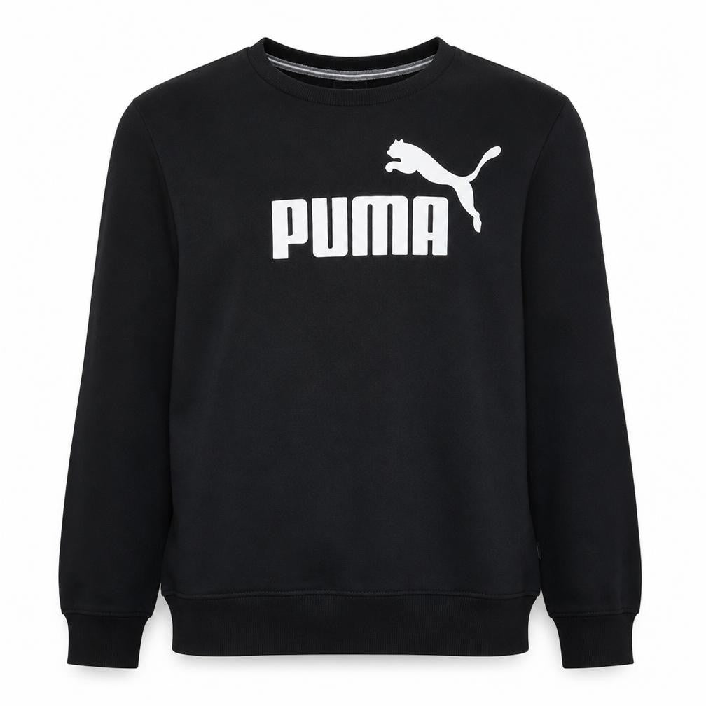 Puma Men's Black XL Crew Neck Logo Sweatshirt