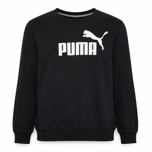 Puma Men's Black XL Crew Neck Logo Sweatshirt