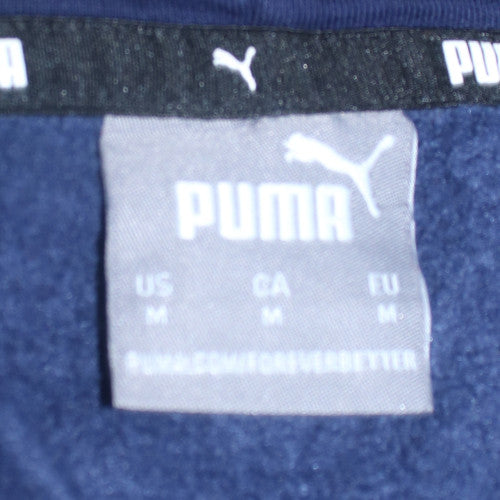 Puma Men's Blue Pullover Hoodie M Regular Fit Sportswear