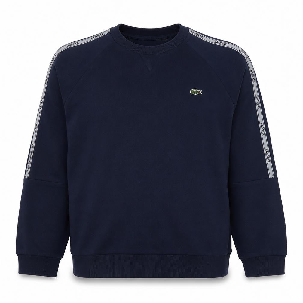 Lacoste Men’s Blue Relaxed Fit Crew Neck Logo Sweatshirt 2XL