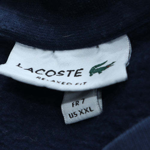Lacoste Men’s Blue Relaxed Fit Crew Neck Logo Sweatshirt 2XL